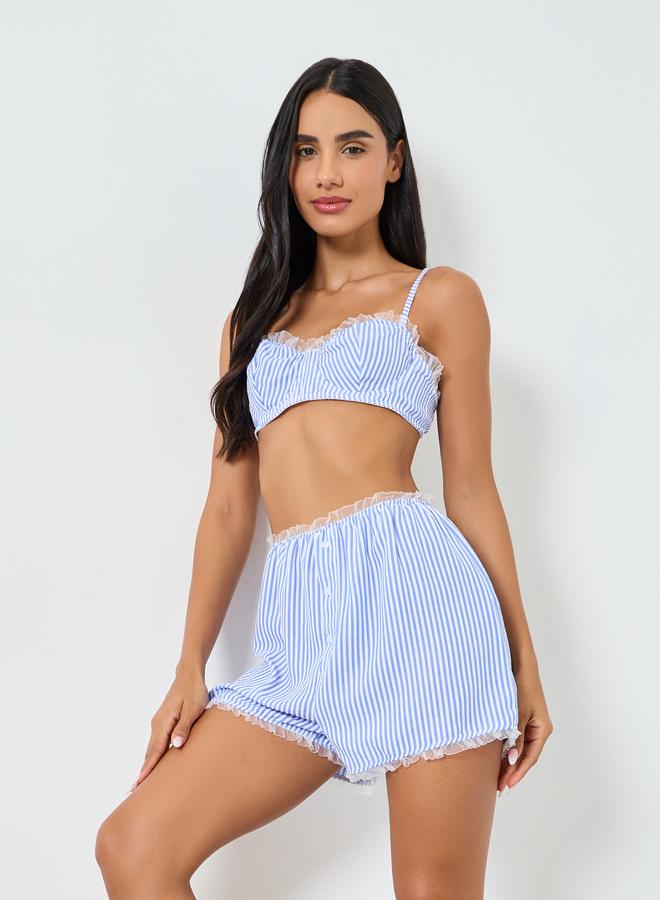 ستايلي مجموعة من صدرية بالكونيت وشورت بوكسر - Image 1